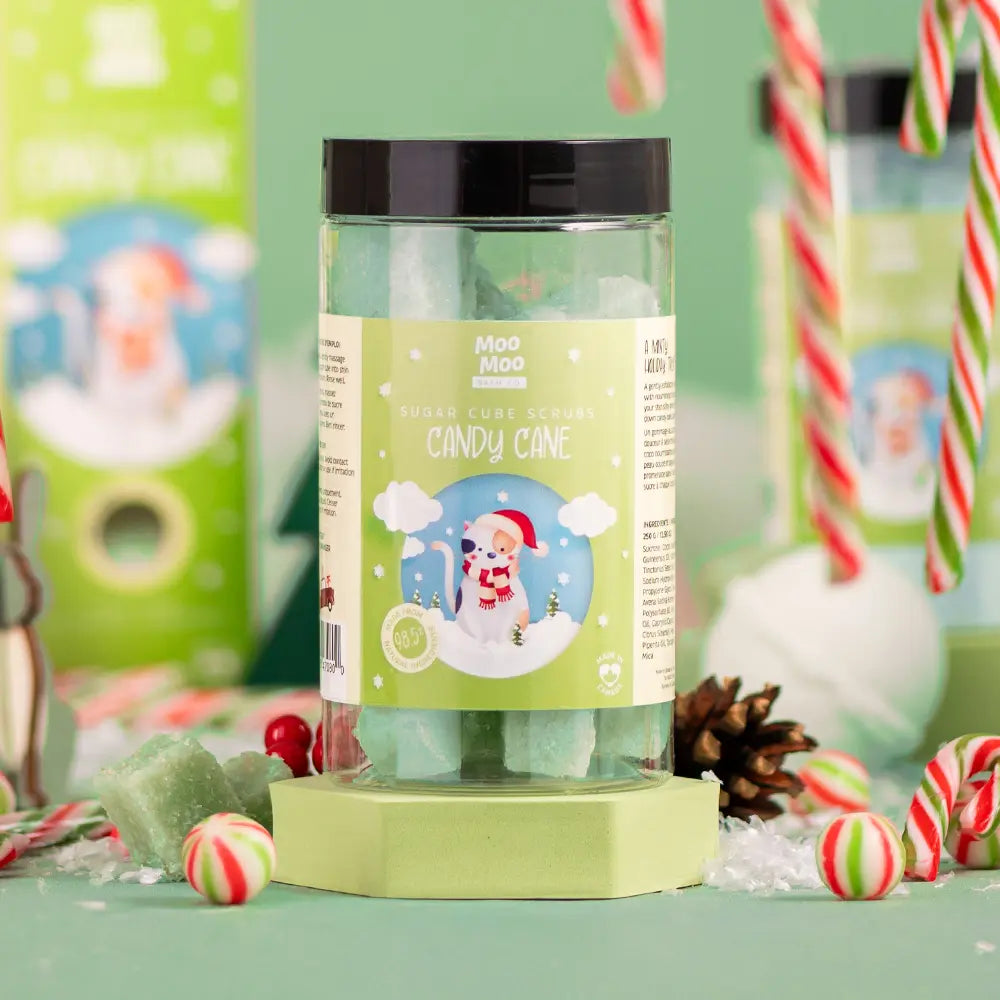 Candy Cane Sugar Cube Scrubs