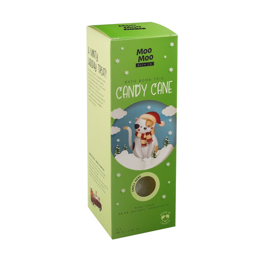 Candy Cane Bath Bomb Trio